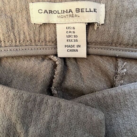 Carolina Belle Montreal Women's Gray Stretch Ankle Pant - Picture 6 of 8